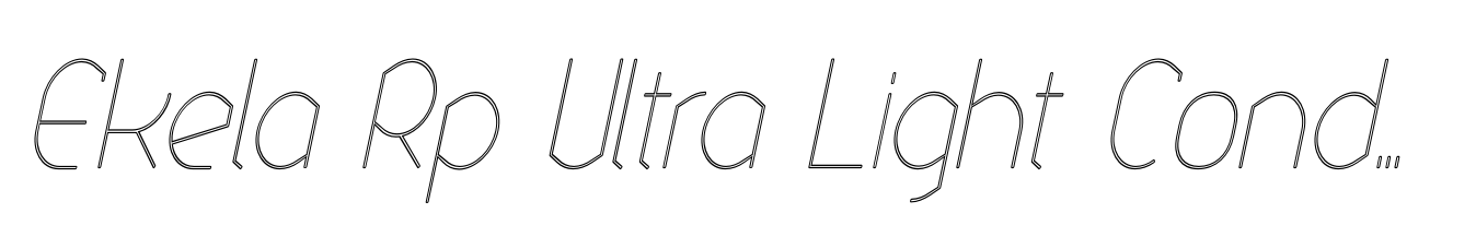 Ekela Rp Ultra Light Condensed Italic